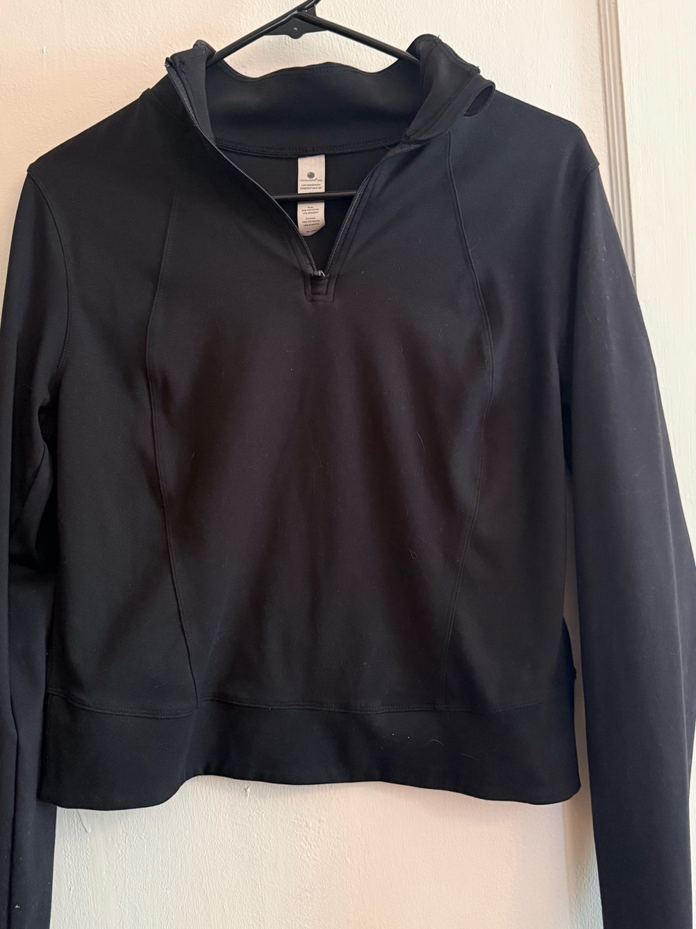 Yogalicious Black Quarter-Zip Hooded Pullover
